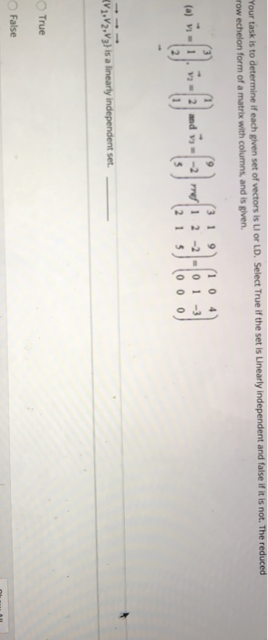Solved Your task is to determine if each given set of | Chegg.com
