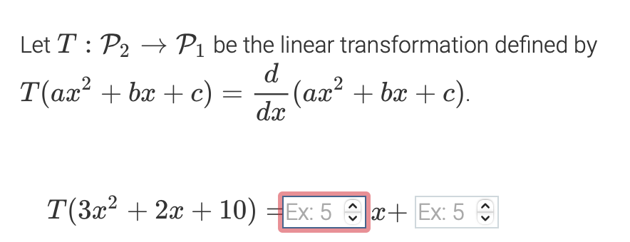 Solved Let T:P2→P1 be the linear transformation defined by | Chegg.com