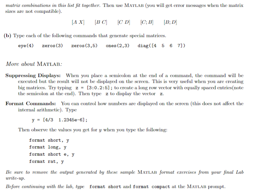 Solved Question 2. Block Matrices and Special Matrices With