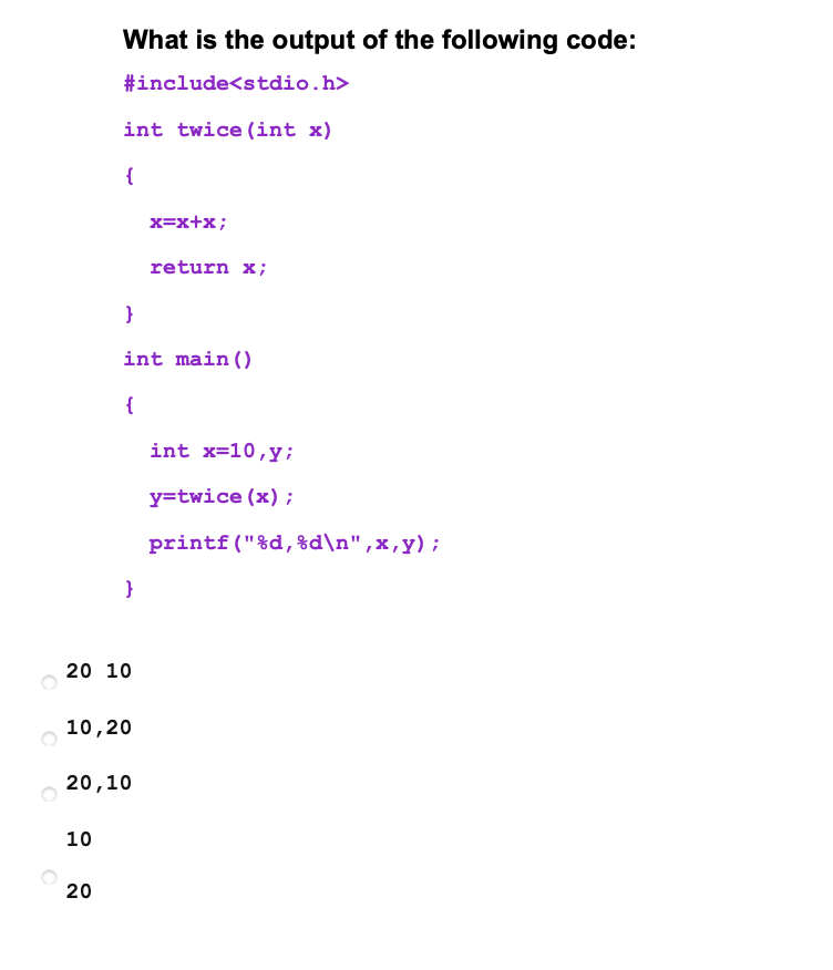 Solved What is the output of the following code: #include | Chegg.com