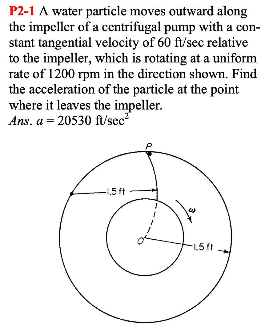 Solved P2-1 A water particle moves outward along the | Chegg.com