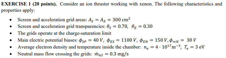 The question is about electric rocket propulsion. I | Chegg.com