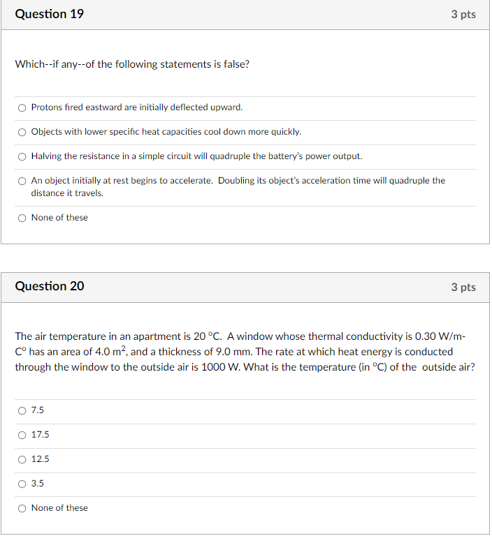 Solved Question 19 3 pts Which--if any--of the following | Chegg.com
