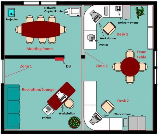 Office Floor Plan Layout And Network Cabling Design - Infoupdate.org