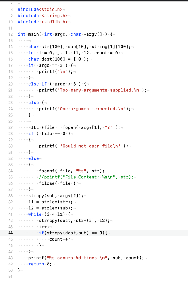 8 9 10 #include<stdio.h> #include <string.h> #include <stdlib.h> 12 int main( int argc, char *argv[]) { 14 15 16 18 19 ....ch
