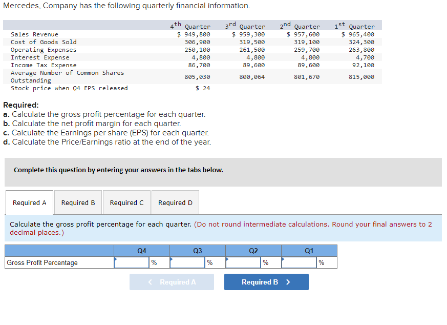 Solved Calculate The Earnings Per Share (EPS) For Each | Chegg.com