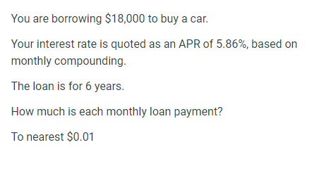 Solved You are borrowing $18,000 to buy a car. Your interest | Chegg.com