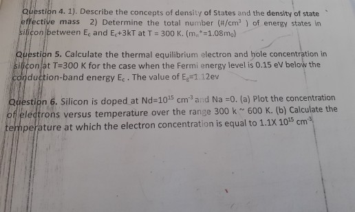 Solved Question 4. 1). Describe the concepts of density of | Chegg.com