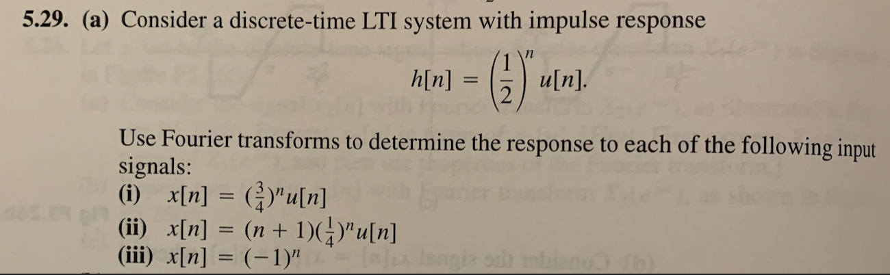 Solved Just solve for a. ii. plot the impulse response, | Chegg.com