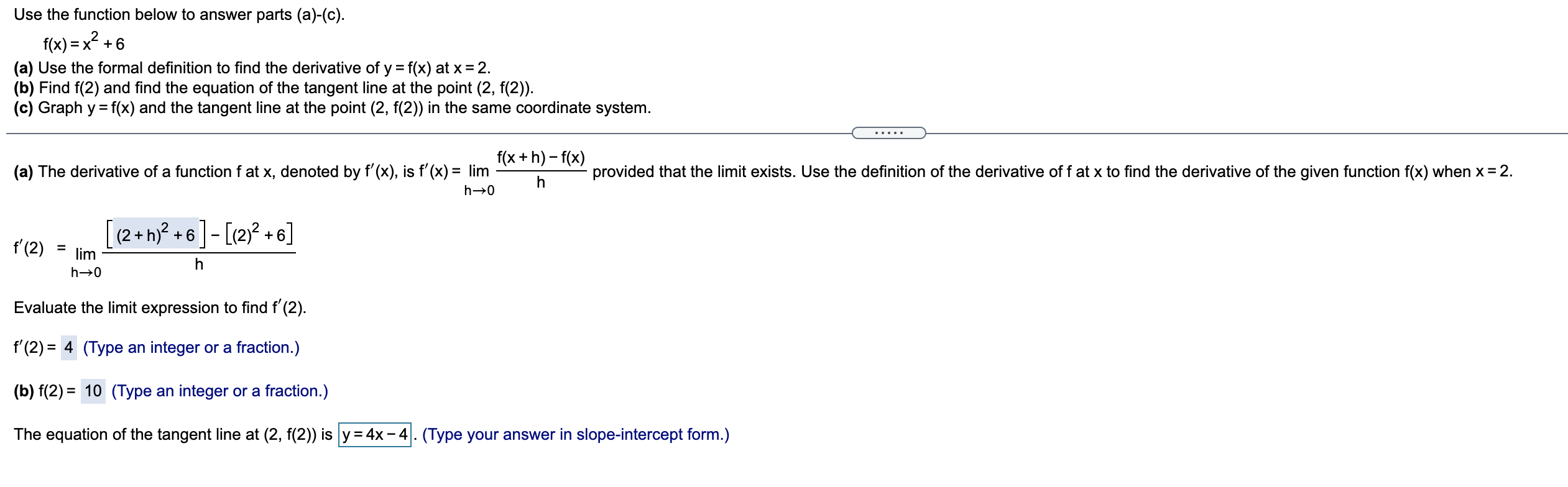 Solved Use The Function Below To Answer Parts A C Chegg Com
