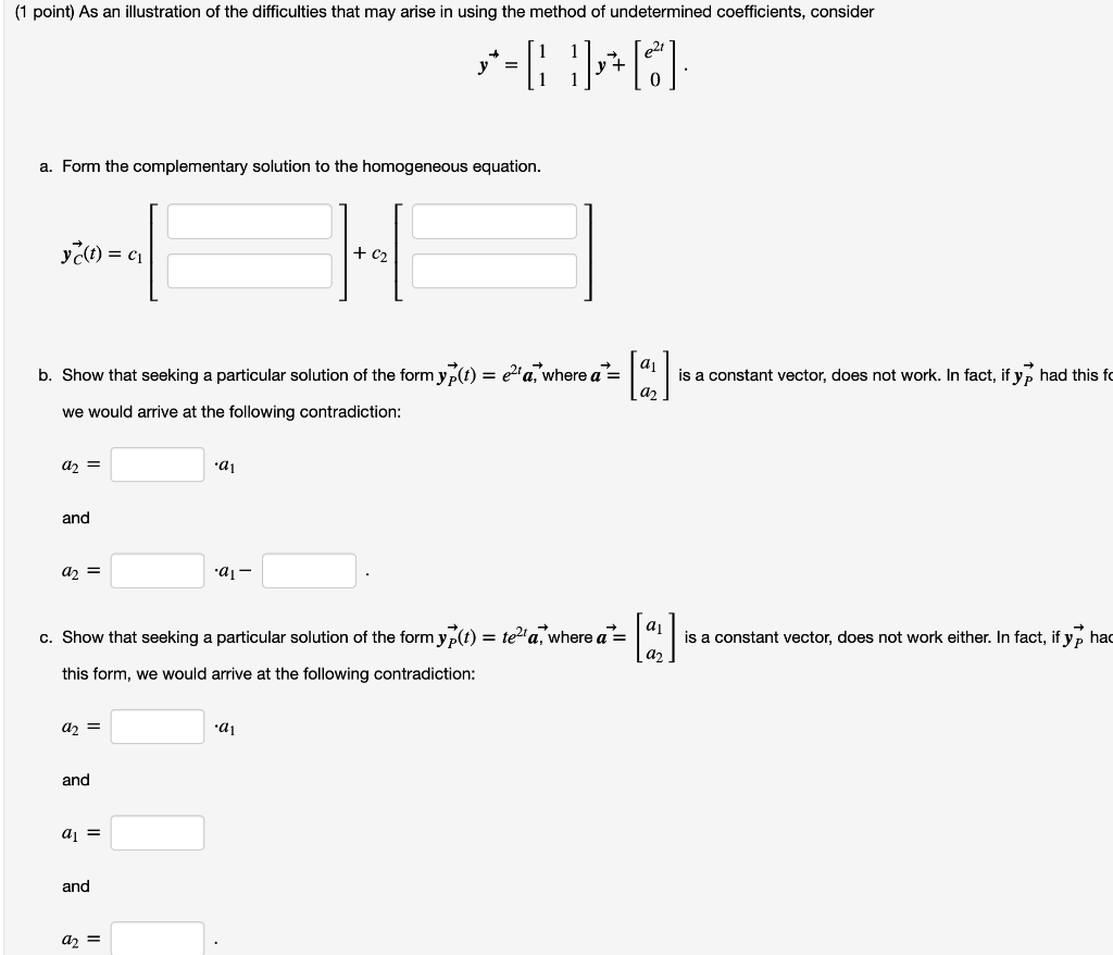 Solved (1 point) As an illustration of the difficulties that | Chegg.com