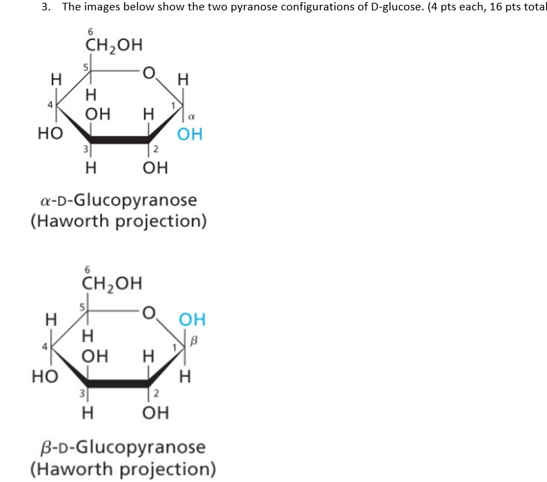 Solved Answer the following based on the two pyranose | Chegg.com