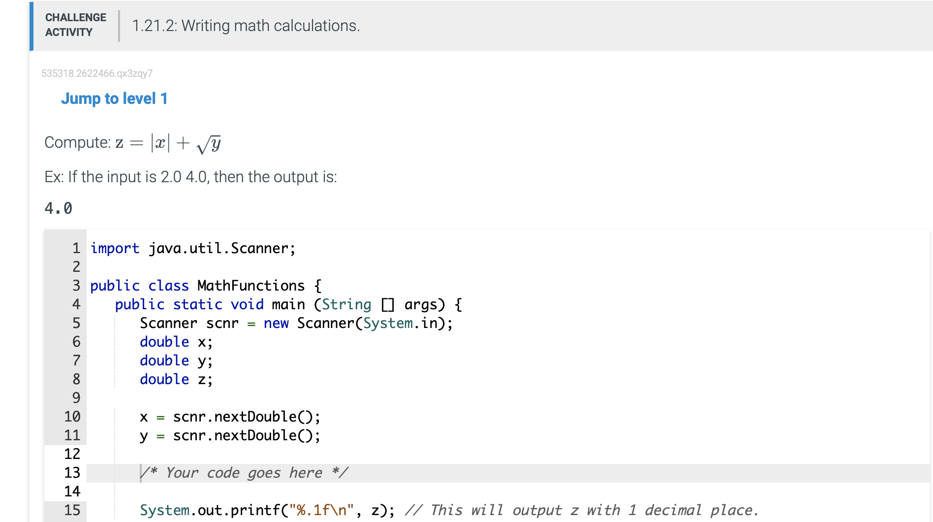Solved 1.21.2: Writing math calculations. Compute: Ex: If | Chegg.com