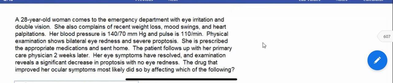 Solved 607 A 28-year-old woman comes to the emergency | Chegg.com