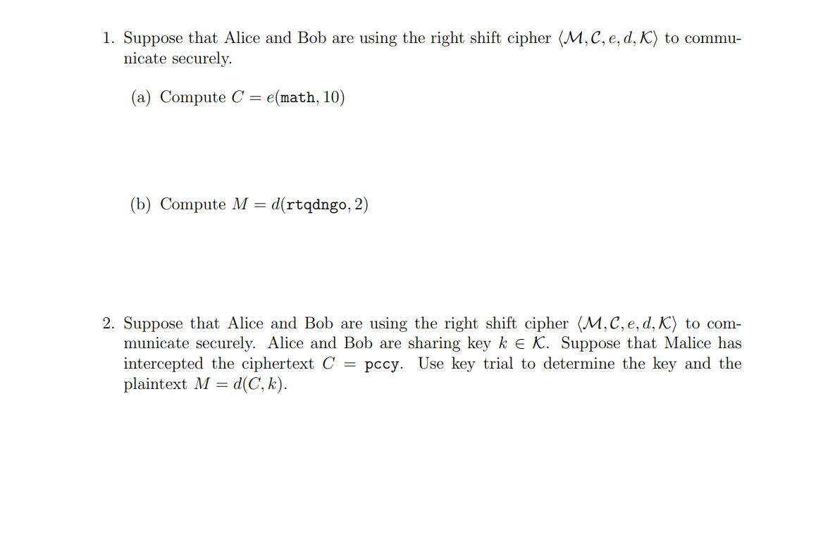 Solved Suppose That Alice And Bob Are Using The Right Chegg Com