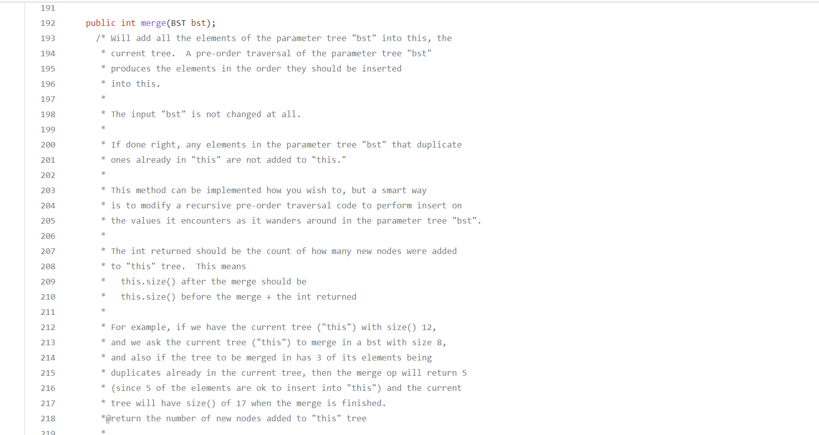Solved Please help with java in BSTImpl.java, please test | Chegg.com