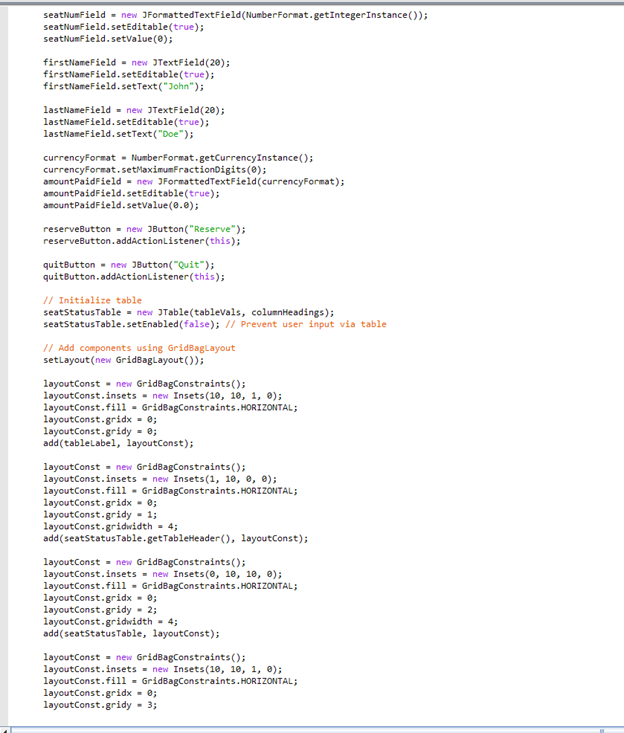 Solved I need some help with this lab.Lesson 13 Lab - Seat | Chegg.com