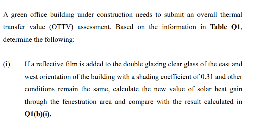 Solved A green office building under construction needs to | Chegg.com