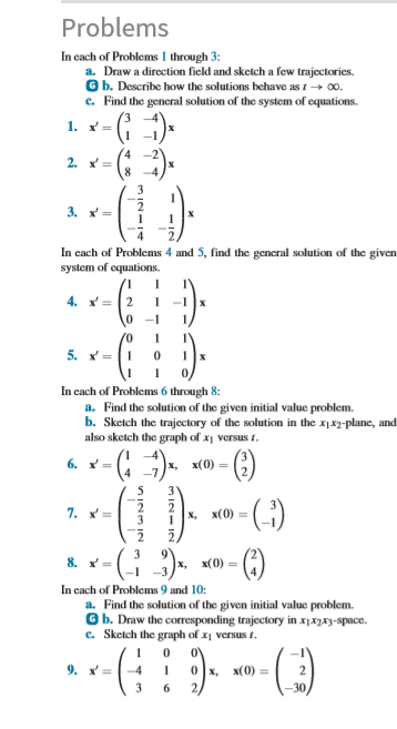 Solved Problems In Each Of Problems 1 Through 3 A Draw A Chegg Com