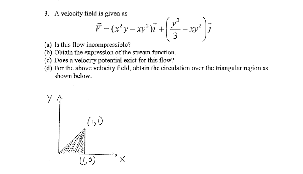 Solved A Velocity Field Is Given | Chegg.com