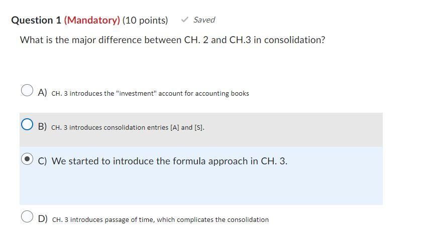 What is the major difference between CH.2 and CH.3 in