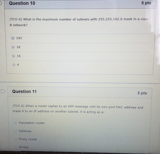Solved 5 pts Question 10 (TCO 6) What is the maximum number | Chegg.com