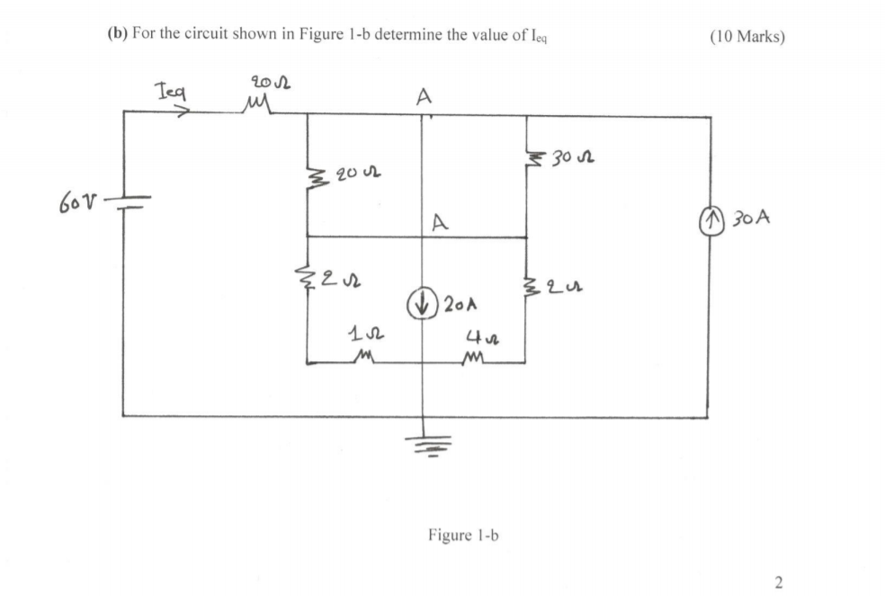 Solved (b) For The Circuit Shown In Figure 1-b Determine The | Chegg.com