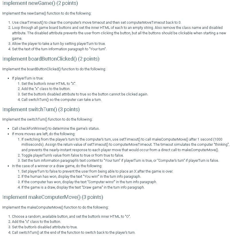 Solved In this lab, you will write JavaScript to implement a | Chegg.com
