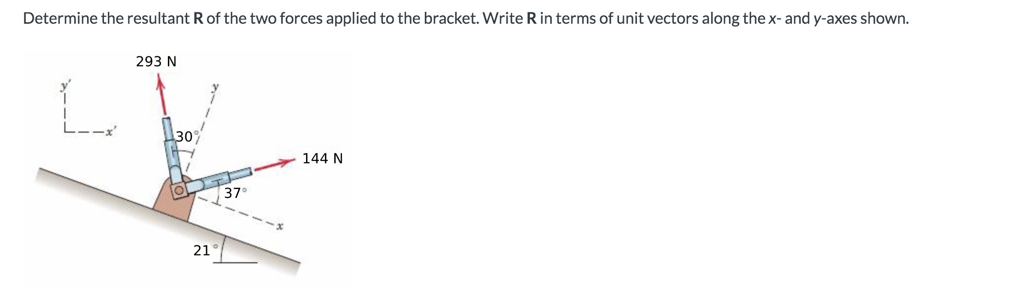 Solved Determine the resultant R of the two forces applied | Chegg.com