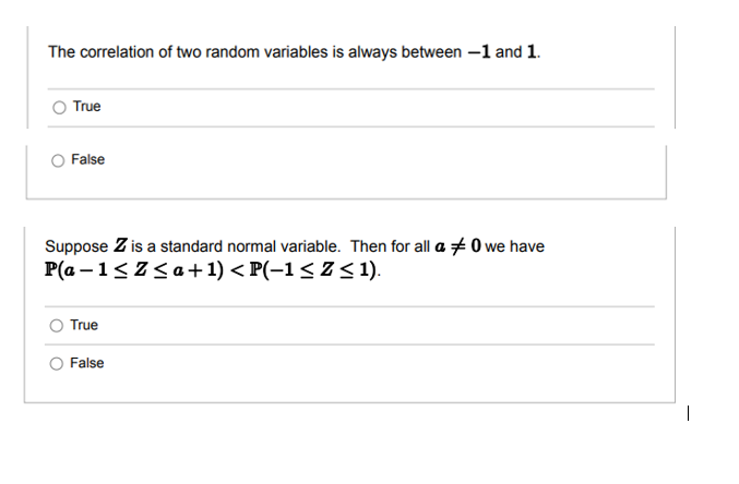Solved The correlation of two random variables is always | Chegg.com