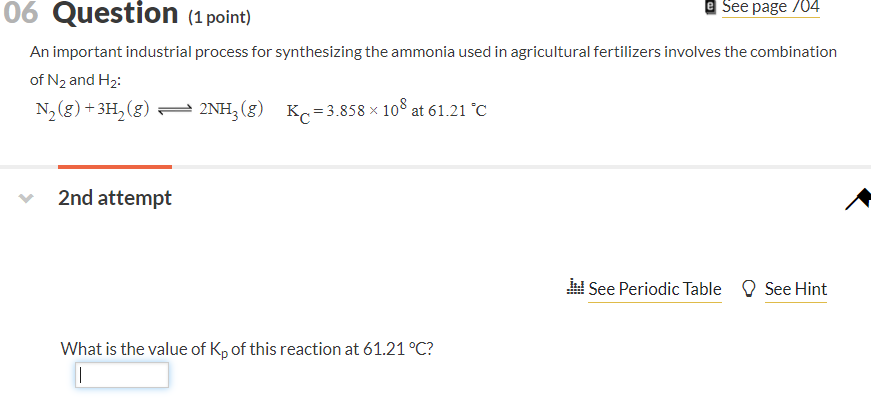 Solved 06 Question (1 point) e See page 704 An important | Chegg.com