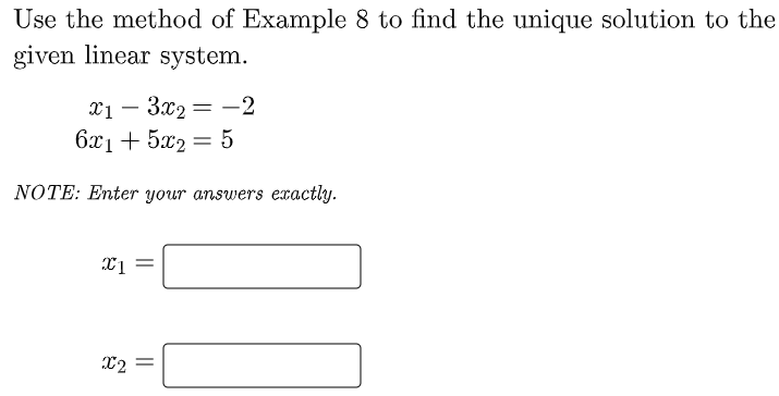 Solved solving by solution of a linear system by matrix | Chegg.com ...