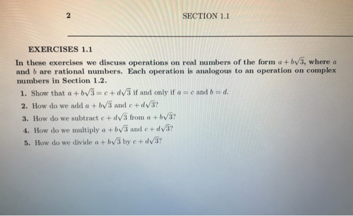 Solved 2 SECTION 1.1 EXERCISES 1.1 In these exercises we | Chegg.com