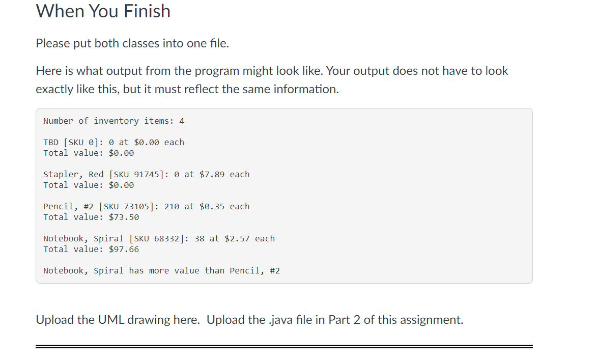 Solved Objects and Classes - Part 1 At Read everything | Chegg.com