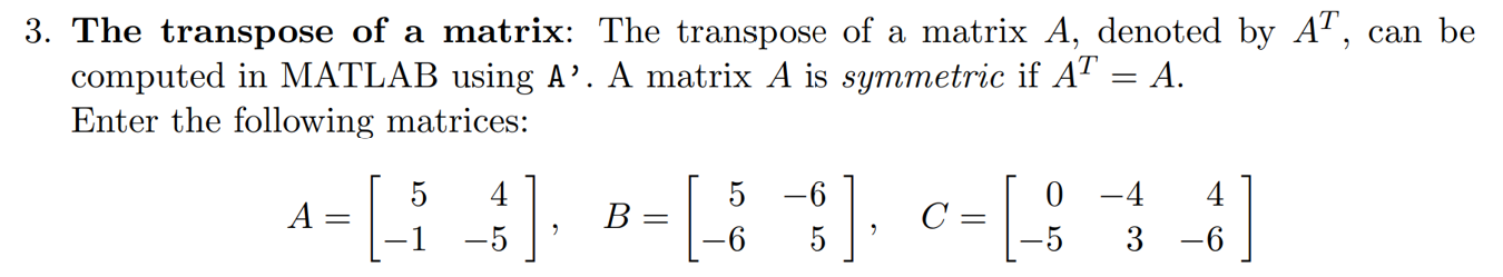Solved 6. Create a big matrix with submatrices: The | Chegg.com