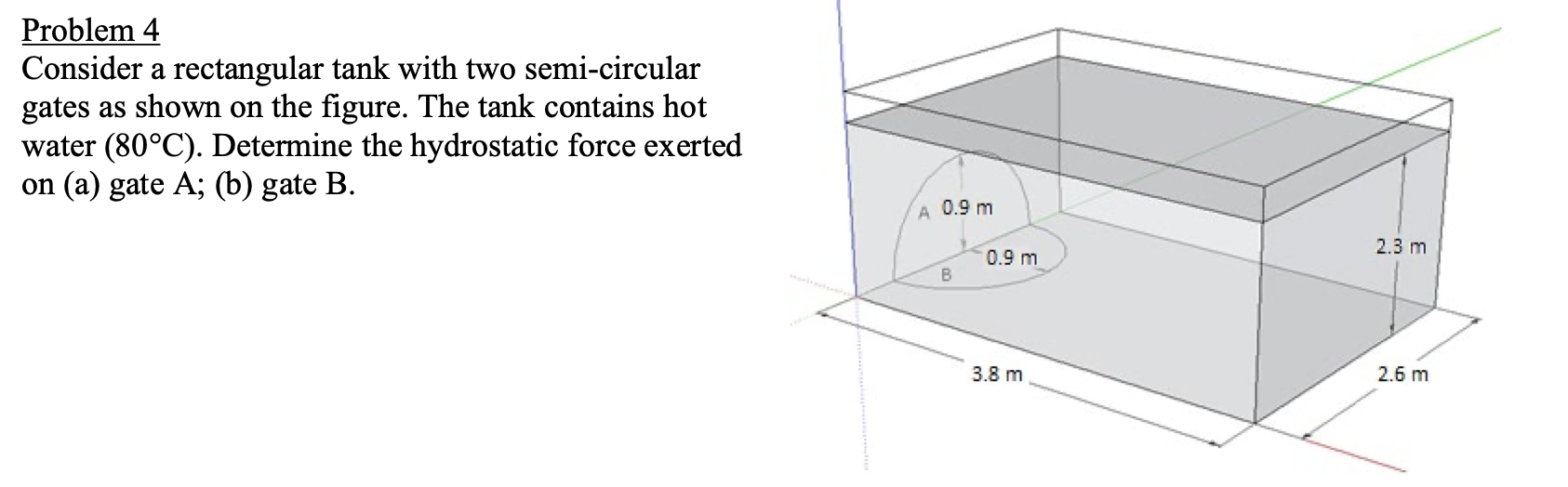 Solved Problem 4 Consider a rectangular tank with two | Chegg.com