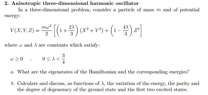 Solved Quantum Mechanics - Cohen - Chapter 5 - Exercise 2 - | Chegg.com