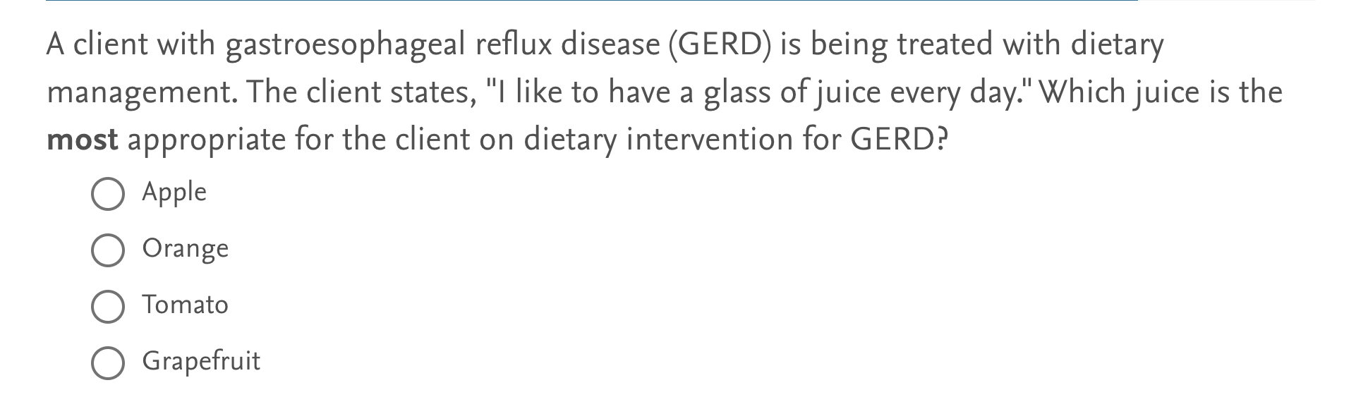 Solved A client with gastroesophageal reflux disease (GERD)