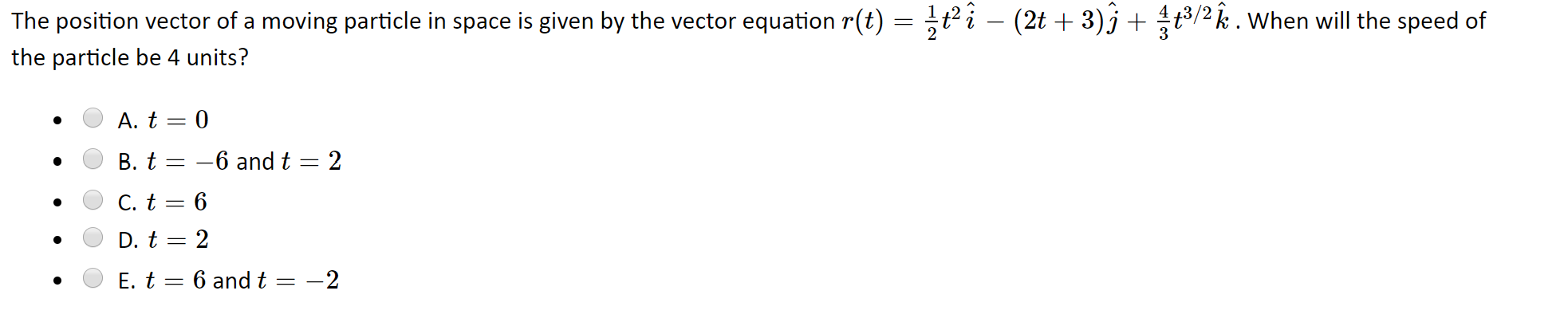 Solved The position vector of a moving particle in space is | Chegg.com