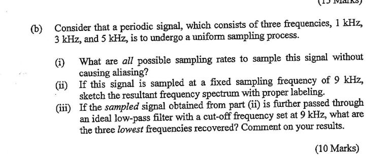 Solved (b) Consider That A Periodic Signal, Which Consists | Chegg.com