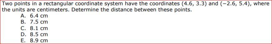 Solved Two points in a rectangular coordinate system have | Chegg.com