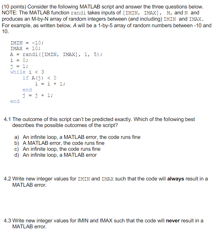 SOLVED: Write the MATLAB code to generate a random number between 1 and 3  using the randi function. You can find more information about randi at   Consider the Monty  Hall problem (