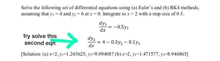 Solved Solve The Following Set Of Differential Equations | Chegg.com