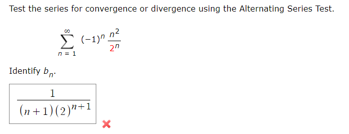 Solved Test the series for convergence or divergence using | Chegg.com