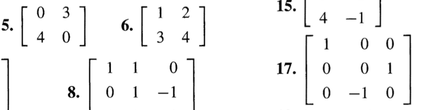 Solved Let A be the matrix given. Determine if A is | Chegg.com