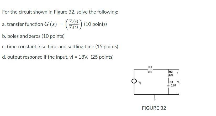 Solved For the circuit shown in Figure 32, solve the | Chegg.com