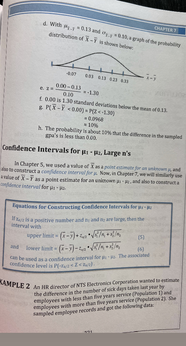 Solved Construct a 95% confidence interval for μ1 -μ2 , | Chegg.com