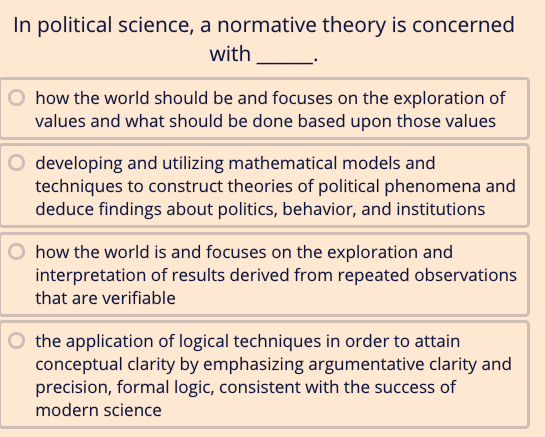 Solved Quantitative Political Scientists Most Often Rely On | Chegg.com