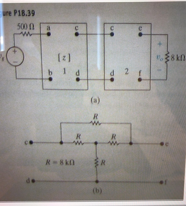 Solved The z parameters of the first twoport circuit in