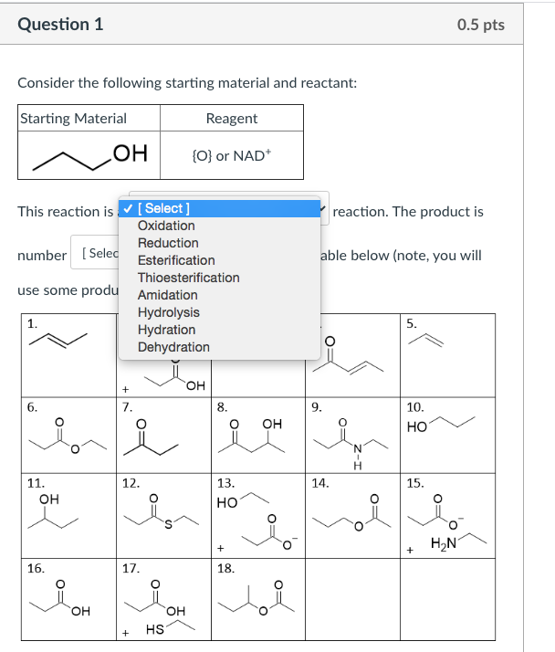 Solved Consider the following starting material and | Chegg.com